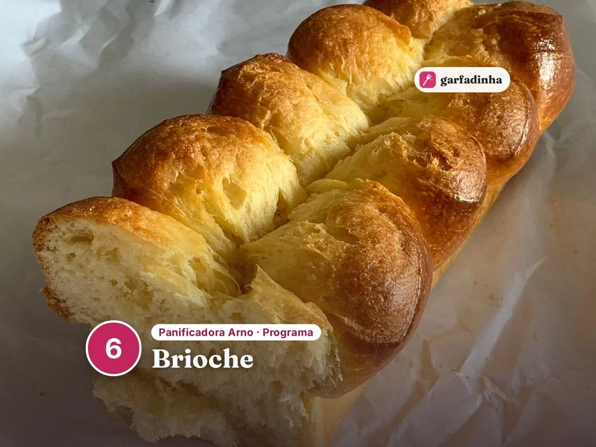 Brioche feito na panificadora Arno (programa 6)