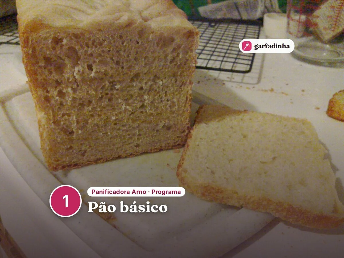 Pão básico feito na panificadora Arno (programa 1)