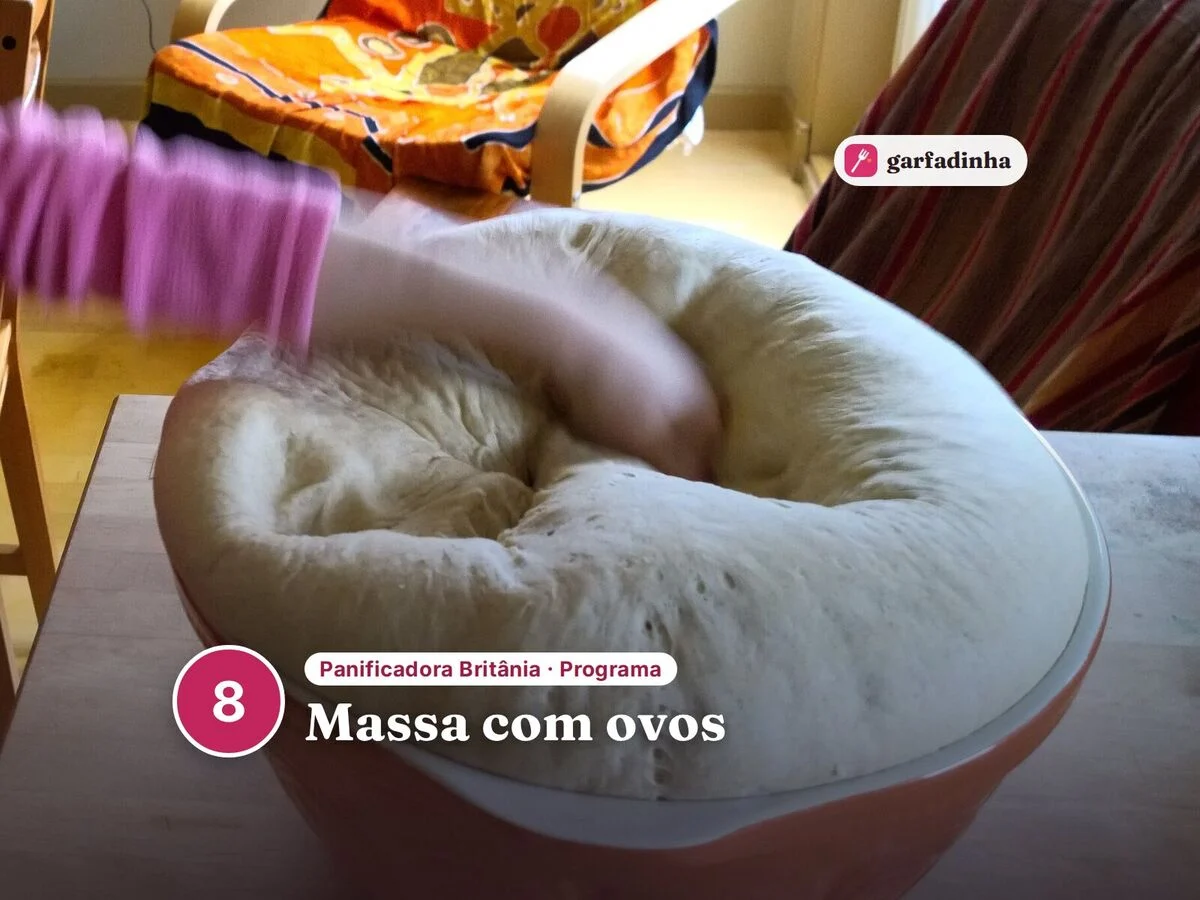 Massa com ovos feito na panificadora Britânia (programa 8)