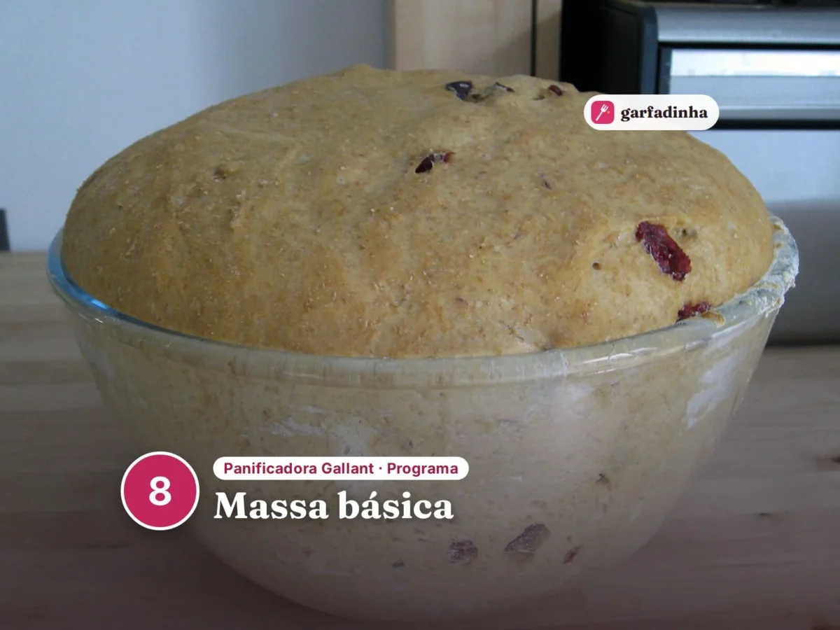 Massa básica (Misturar) feito na panificadora Gallant (programa 8)