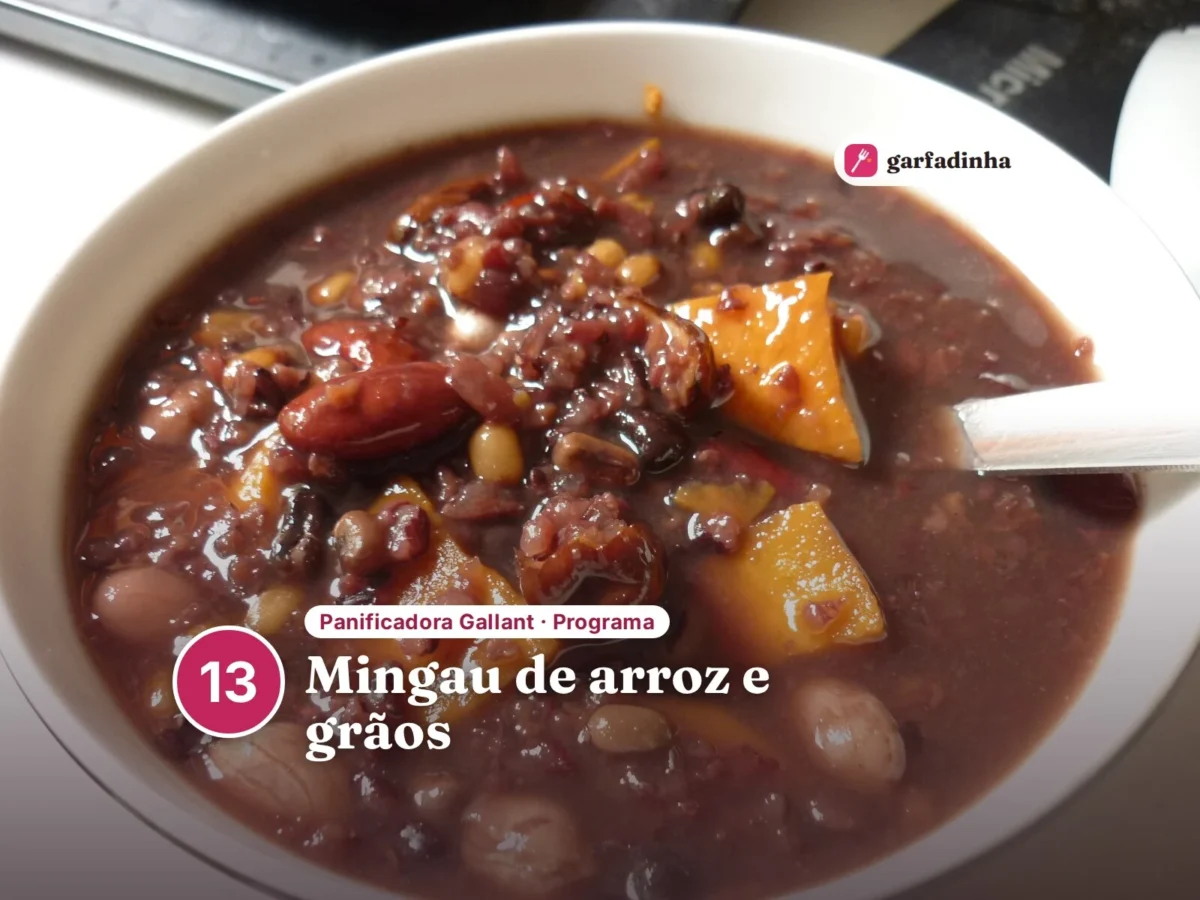 Mingau de arroz e grãos feito na panificadora Gallant (programa 13)