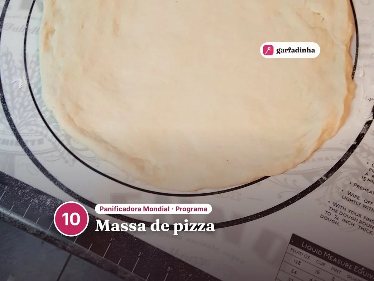 Massa de pizza feito na panificadora Mondial (programa 10)