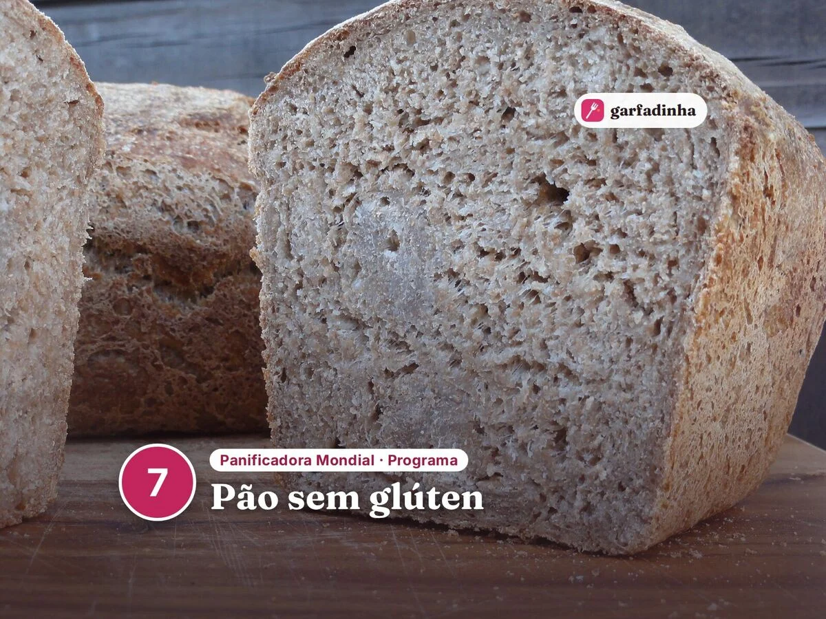 Pão sem glúten feito na panificadora Mondial (programa 7)