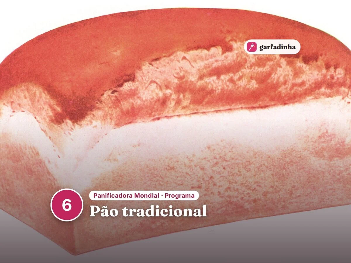 Pão tradicional feito na panificadora Mondial (programa 6)
