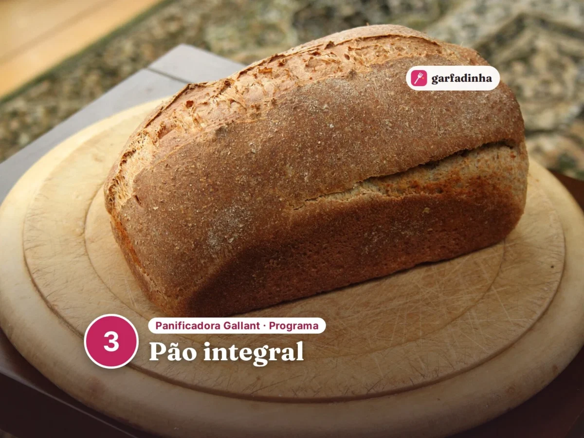 Pão integral feito na panificadora Gallant (programa 3)